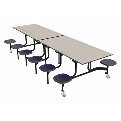 PALMER HAMILTON Bi-Fold Cafeteria Table with Stool Seat - Bi-Fold Cafeteria Tables