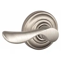 This SCHLAGE passage lever lockset is designed for doors requiring free access without locking, such as hallways, closets, or restroom entrances. It features a satin nickel-plated, clear coated finish and is ADA compliant. The ANSI F75 function ensures non-locking operation. Suitable for commercial or institutional settings