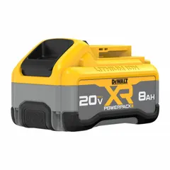 The DEWALT DCB2108 is a 20V MAX* 8 Ah lithium-ion battery pack for DEWALT 20V MAX* cordless tools. It provides extended runtime for construction, maintenance, and industrial applications. This battery is not oil-resistant.