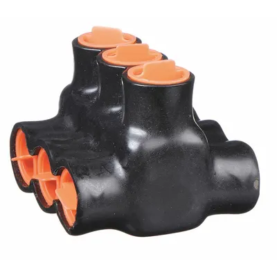 BLACKBURN Multitap Connector: 3 Port, Double-Sided Entry, 10 AWG – 250 kcmil Wire Size - Dry-Location Double-Sided Entry Multitap Connectors