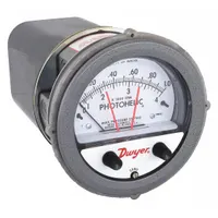 DWYER Differential Pressure Gauge & Switch: Single-Side, 1/8 in NPT Female, ±2% Gauge Accuracy (MPN A3001AV)