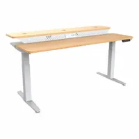 VERSADESK Electric Sit-Stand Desk: Maple, Wood, 60 in Overall Wd, 30 in Overall Dp, Laminate/Steel (MPN VT1376030-03-04)