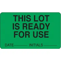 Label: 2 1/2 in Wd, 1 1/2 in Ht, Green, Rectangle, Paper, English, 1,000 PK (MPN 141455)