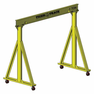 HARRINGTON Portable Gantry Crane: Fixed Span, Fixed Ht, 6,000 lb Load Capacity, Steel - Fixed-Span Gantry Cranes