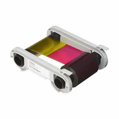 Full-color ribbon for ID card printers, providing 200 prints per roll. Measures 6 inches in height and 4 1/4 inches in width. Compatible with SRX ZN1U0000RS printers. Used for printing identification cards, badges, and passes.