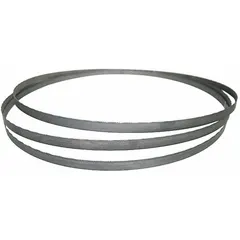 Set of three portable band saw blades designed for deep cut saws accepting blades 44-7/8 inches and longer. Features a 14/18 variable tooth configuration suitable for cutting thin metal, aluminum, soft alloys, steel, steel alloys, and wood.