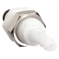 Quick Connection Insert: Insert, 3/16 in Pipe Size, Barbed x Barbed, Acetal, White (MPN PMCD4203)