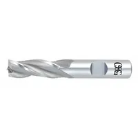 This OSG square end mill is made of cobalt and features a 3-flute design for efficient chip evacuation. With a 1/2" mill diameter, 1-1/4" length of cut, and 3-1/4" overall length, it is suited for general purpose milling of slots, profiles, and contours in ferrous and non-ferrous materials