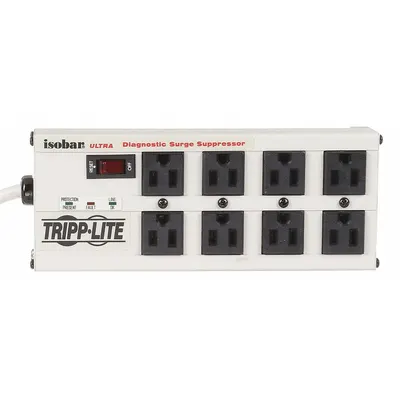 TRIPP LITE Outlet Strip: 8 Outlets, 25 ft Cord Lg, 3,840 J Rated Energy, 12 A Current - Industrial Surge Protectors