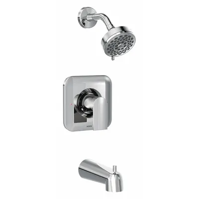 GENTA Posi-Temp T2473 Tub and Shower Trim Kit, Chrome, IPS Connection, 1.75 gpm - Bathtub Spout & Fixed Showerhead Faucet Combinations