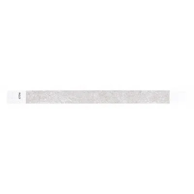 ID Wristband: No Legend, 10 in Overall Lg, 3/4 in Overall Wd, Tyvek, Silver - Security Wristbands