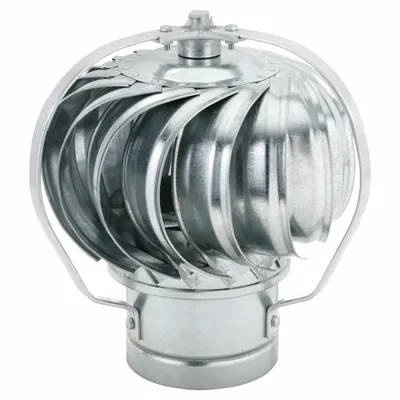 EMPIRE TV08G Wind-Driven Turbine Fan, 8 in Throat, 255 cfm @ 4 mph, Steel - Wind-Driven Turbine Fans