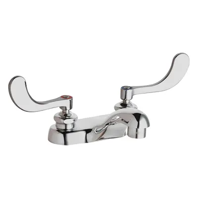 CHICAGO FAUCETS 802 Centerset Handle Bathroom Faucet, Polished Chrome - Centerset Handle Bathroom Faucets
