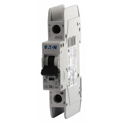 EATON FAZ-D10/1-NA-SP D-Curve 1-Pole Miniature Circuit Breaker - D-Curve, 1-Pole UL489 DIN Rail-Mount Miniature Circuit Breakers