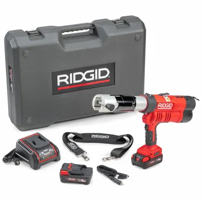 RIDGID Cordless Press Tool Kit: Extended/Std, Pistol Grip - Ridgid Press Fitting Tools