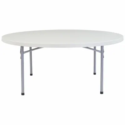 NATIONAL PUBLIC SEATING Folding Table: Round Table Shape, Speckled Gray Tabletop, 29 1/2 in - Standard Folding Tables