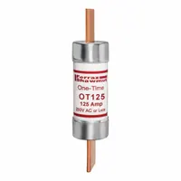 MERSEN Fuse: Class K5, OT Series, Fast-Acting, 125 A, 250 V AC, 250 V DC, Non-Indicating (MPN OT125)