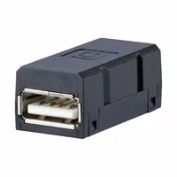 METZ CONNECT RJ45 Adapter Insert: Data Insert, USB A 2.0 Female, E-DAT Industry, Polycarbonate (MPN 1401U00812KI)