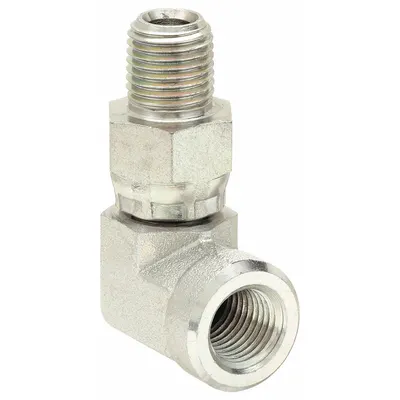 AEROQUIP 2252-4-4S NPTF-to-NPTF Steel Hydraulic Hose Adapter - NPTF-to-NPTF Steel Hydraulic Hose Adapters