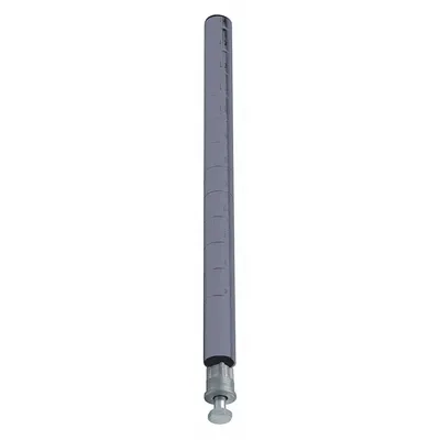 QUANTUM Shelving Post: 74 in x 1 in, Steel, Quick-Adjust, Gray - Antimicrobial Wire Shelving Posts for Wet & Dry Use