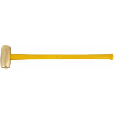 AMERICAN Non-Sparking Sledge Hammer: Bronze, Fiberglass Handle, 8 lb Head Wt, 3 in Dia - Non-Sparking Sledge Hammers