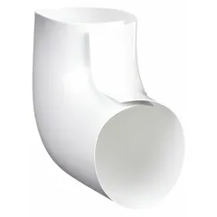 PVC jacket for insulating 90° elbow fittings with a maximum outer diameter of 2 3/4 inches. Includes a fiberglass insulation insert and is installed using tape. Suitable for thermal insulation and condensation control on piping systems.