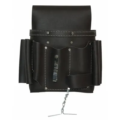 WESTWARD Tool Pouch: For 2 3/4 in Belt Wd - Max, 8 Pockets - Leather Tool Pouches