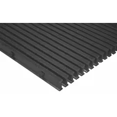 Fiberglass pultruded grating with a nominal size of 5 ft x 10 ft (WxL). Designed for use as structural flooring in environments requiring corrosion resistance, such as chemical processing, refineries, and wastewater treatment. Provides a non-conductive walking surface.