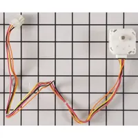 This ice dispenser door motor is a replacement component for refrigerators and freezers. It operates the dispenser door mechanism, opening and closing to allow ice dispensing. Suitable for use in residential and commercial refrigeration equipment