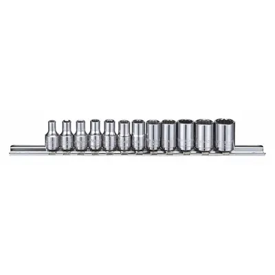 WESTWARD 12-Piece 1/4 in Drive Metric Socket Set, 12-Point, 3.5-12 mm - SAE & Metric Socket Sets
