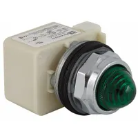 SCHNEIDER ELECTRIC Pilot Light: 30 mm Panel Mounting Size, Green, LED, 9001K Series (MPN 9001KP35LGG9)
