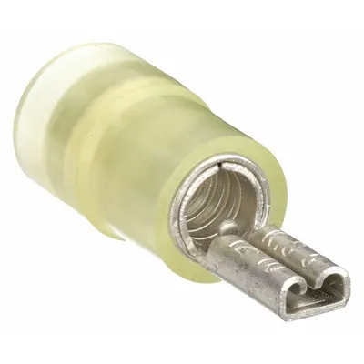 OEM Wire Disconnect: Female Socket, Yellow, Nylon, Partial Coverage - Partially Insulated Quick Disconnects