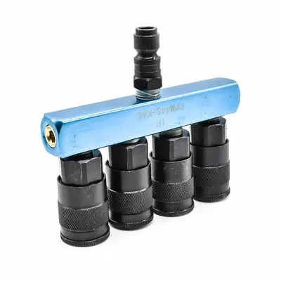 INTERSTATE PNEUMATICS FPM44S-KA6 Rectangle Aluminum Air & Fluid - Air & Fluid Block Manifolds