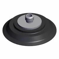 SMC Flat Cup: Flat, M5 x 0.8, 30 mm Pad Dia, NBR, Black, 50, 10.5 mm Pad Ht, ZP2 (MPN ZP2-TB30MTN-H5)