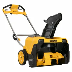 Cordless electric push snow blower with variable speed settings. Includes two 4.0 Ah batteries and two chargers. Suitable for clearing snow from driveways, walkways, and patios.