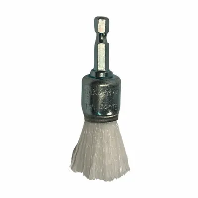 DICO Nonabrasive End Brush, 3/4 in Dia, 1/4 in Shank, 00 Grit - Nonabrasive Cleaning Brushes