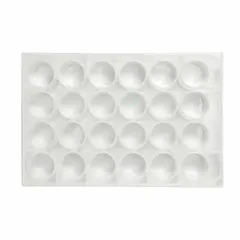 This 24-well microplate is made of natural polystyrene with square wells, each having a 3.5 mL capacity and an 85 mm diameter. It is non-sterile and not RNase/DNase free. Suitable for sample storage, assay development, and cell culture applications in laboratory settings.