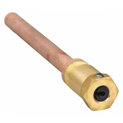 JOHNSON CONTROLS Immersion Well: Direct Mount with Setscrew, Brass, Copper - HVAC Thermowells