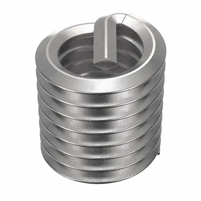 HELI-COIL Helical Insert: Tanged Tang Style, Free-Running, 7/16"-14 Thread Size, Plain - Free-Running Tanged Helical Inserts