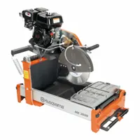 HUSQVARNA Cart Tile Saw: Wet, 2 3/4 in Max. Cutting Dp, 12 A Current, 120 V AC Volt, Adj Stand (MPN 966610701)