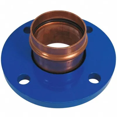 NIBCO 9145400PC Press System 1-1/4 in CTS x 1-1/4 in Pipe - Plumbing Copper & Bronze Press Tube Flanges