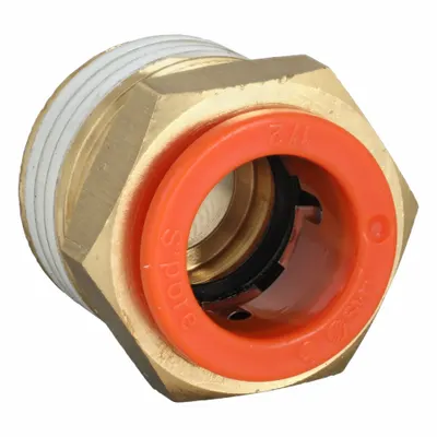 SMC KQ2H13-04AS Push-to-Connect x BSPT Brass Tube Fitting - Polybutylene & Brass Tube Fittings