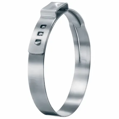 OETIKER Hose Clamp: 51/64 in – 59/64 in Clamping Dia, 304 Stainless Steel - Constant-Tension Single-Ear Clamps