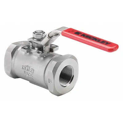 KECKLEY Manual Two-Way Ball Valve: 1 in, 316 Stainless Steel, Straight, FNPT x FNPT - Stainless Steel Ball Valves