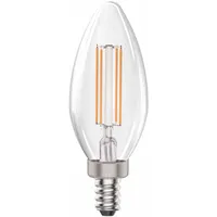 MAXLITE Compact LED Bulb: Candelabra Screw (E12), LED, (B) Bullet, B10, 4 W Watt, 2700K, Clear (MPN F4B10D27)