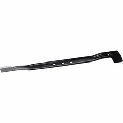 Replacement blade for walk-behind or riding mowers. Center hole diameter 7/16 in, overall length 21 in. Designed for cutting grass in residential or commercial lawn maintenance.