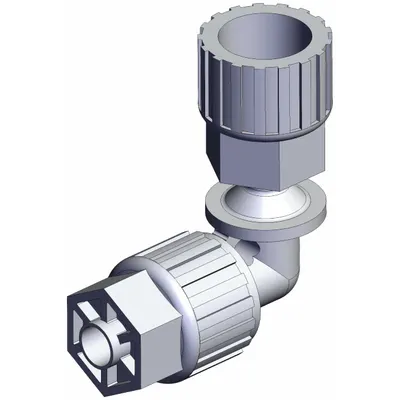 SMC LQ3E2A-S PFA Compression Tube Fitting, 1/4 in OD x 1/4 in OD - PFA Compression Tube Fittings