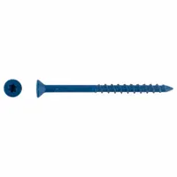 Steel concrete screw anchor with flat head and Torx drive, 3/16 in diameter. Used for fastening fixtures, brackets, or equipment to concrete, brick, or block substrates. Supplied in a 100-pack