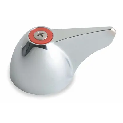 CHICAGO FAUCETS Lever Handle, Polished Chrome, Blue Index Button, 1000-PRJKCP - Dome Lever Faucet Handles