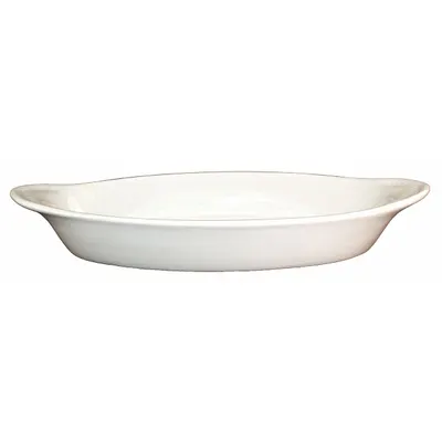 ITI Rarebit & Au Gratin Dish, American White, 11 in L x 5 3/4 in W x 1 5/8 in D - Rarebit & Au Gratin Dishes